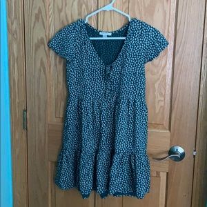 Teal/Green printed American Eagle babydoll dress